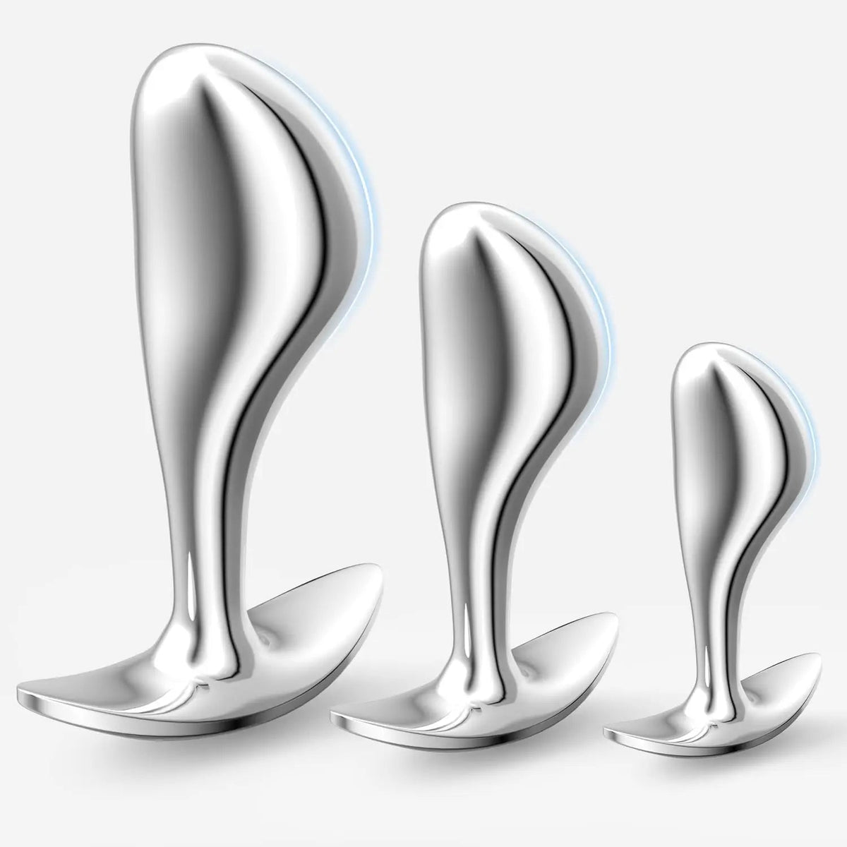 Lunéa Plug in acciaio con base curva — Singolo o set